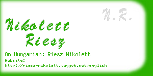 nikolett riesz business card